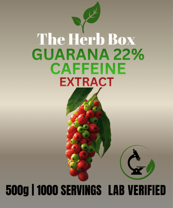 Guarana Premium Guarana Extract Powder standardized to 22% caffeine.